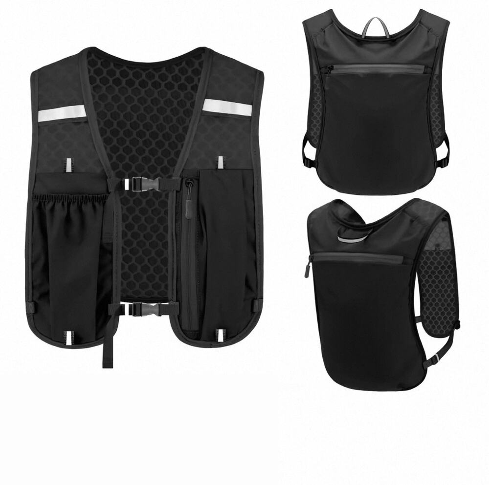 Light Running Hydration Vest Breathable Mesh Reflective Cycling Hiking Pack